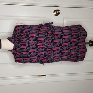 Bisou Bisou High Neck Sleeveless Top Size XL NWT